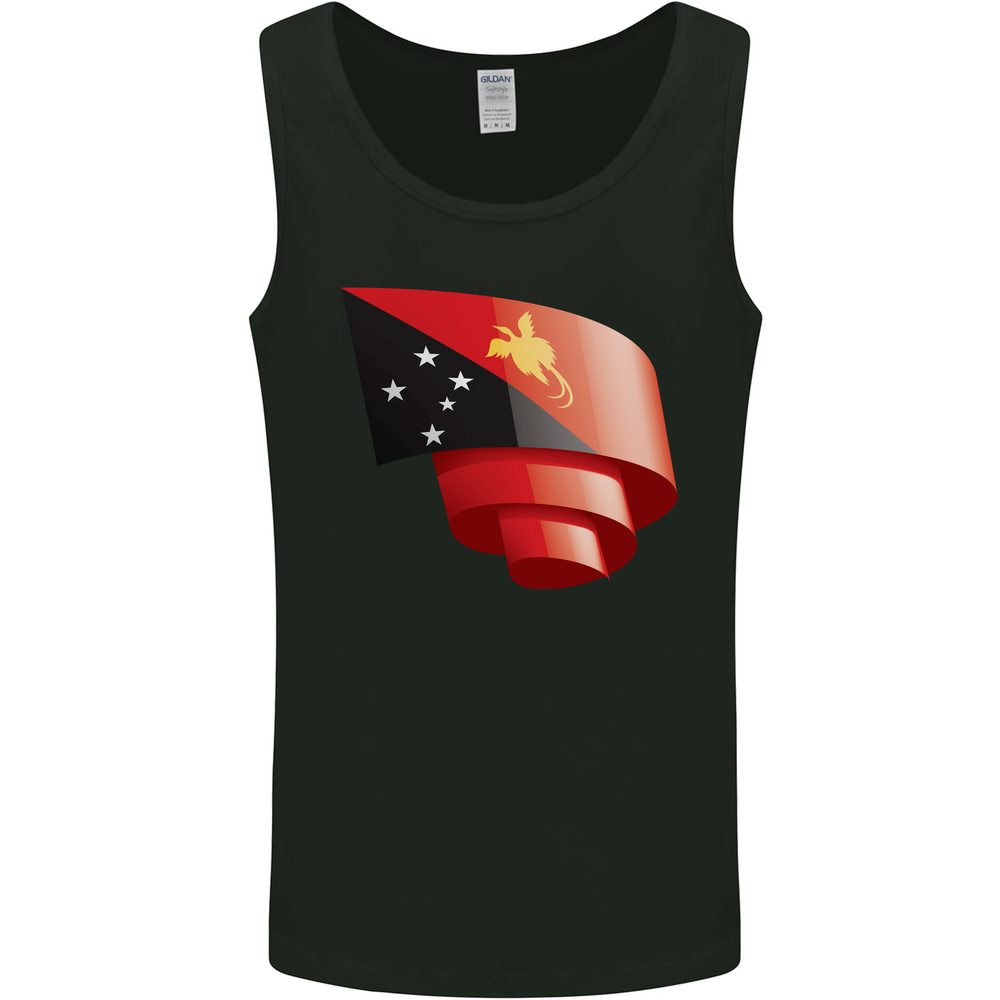 Curled  Papua New Guinea Flag Day Football Mens Vest Tank Top