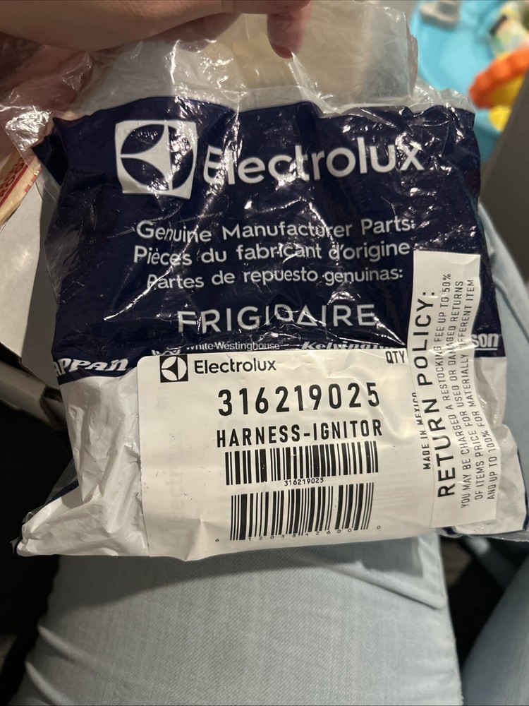 frigidaire electrolux 316219025 top burner switch harness spark ignition switch