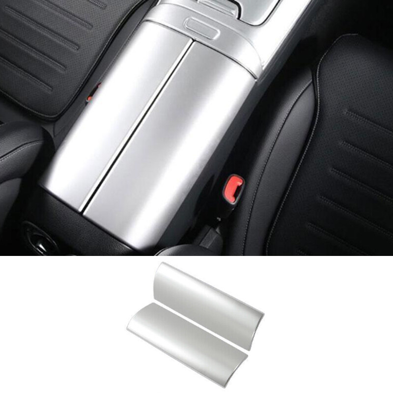 Reposabrazos de consola central plateado mate cubierta embellecedor para Benz GLC X254 2023-2024
