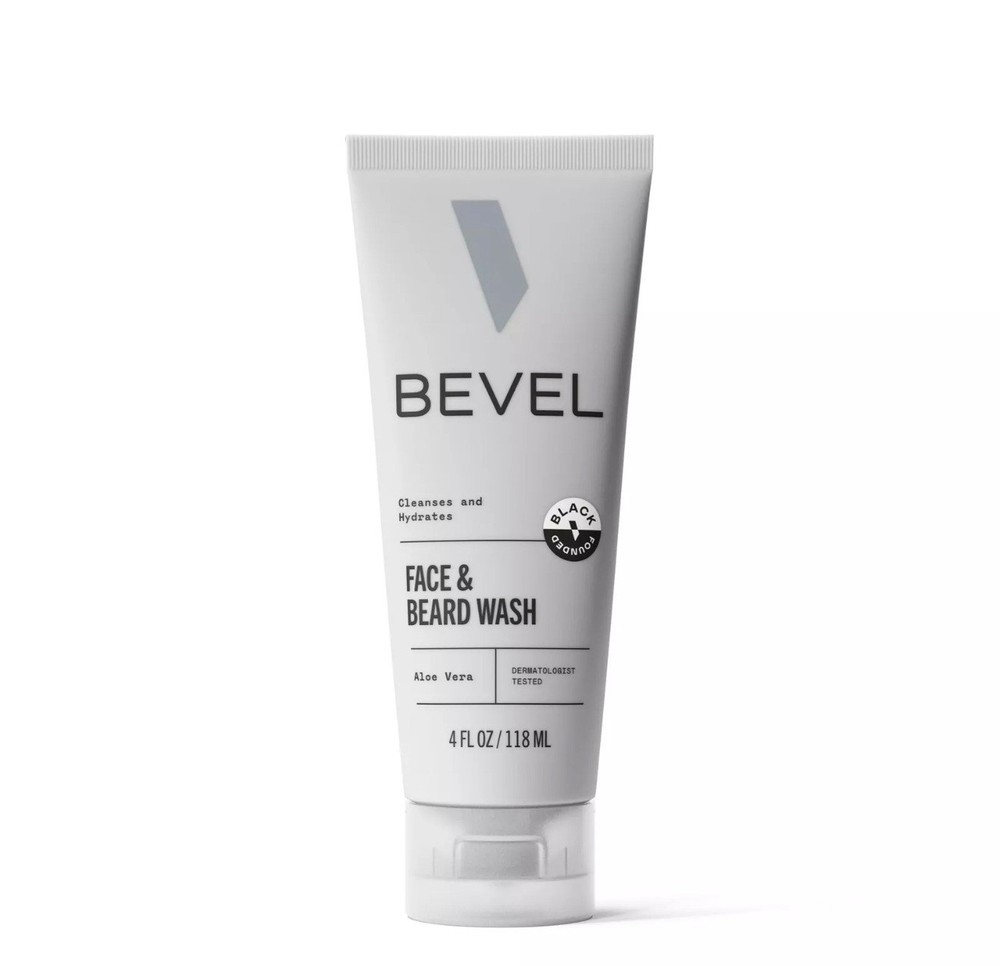 Bevel Face Beard Wash 4 Fl Oz Cleansing Hydration Tea Tree Oil Aloe Vera