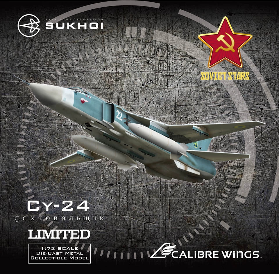 1/72 Su-24m Calibre Wings Ca722403 Su-24m Ukrainian White2 Alloy Finished Model
