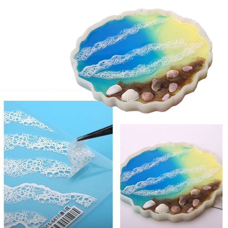5-Piece DIY Crystal Epoxy Resin Decorative Filler Stickers