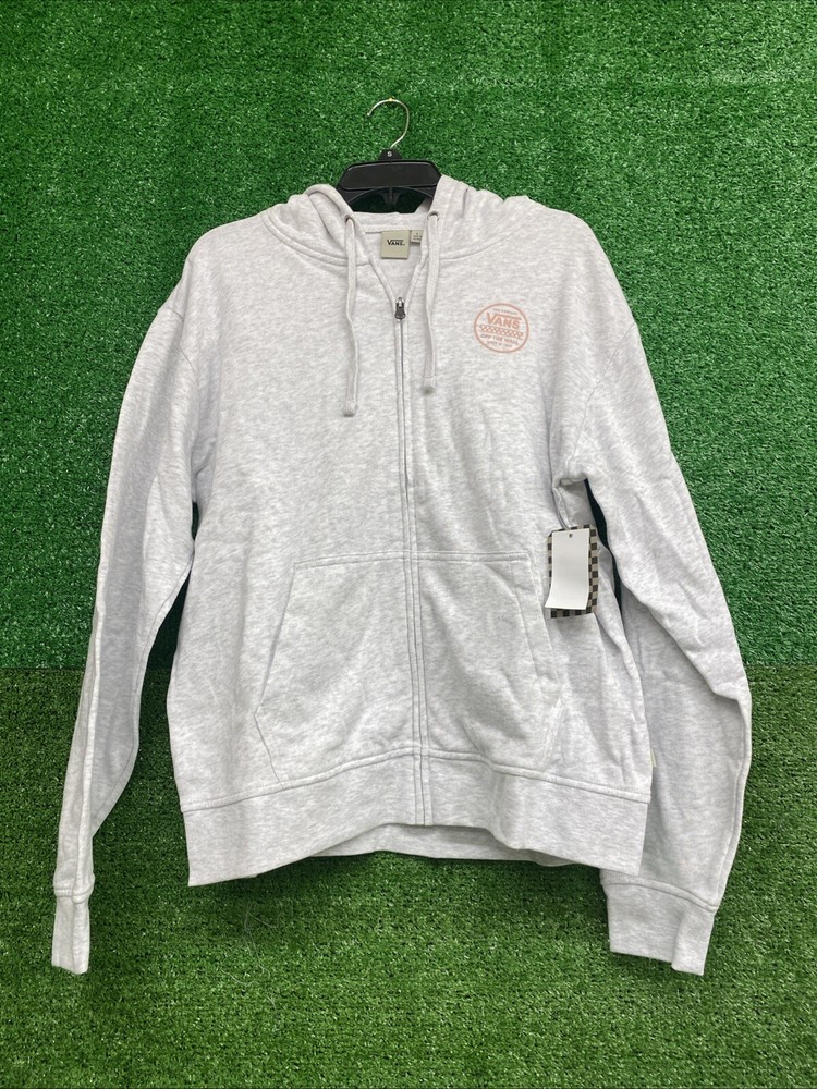 Vans Women’s Stackton Circle Grey Zip-Up Hoodie Size Large