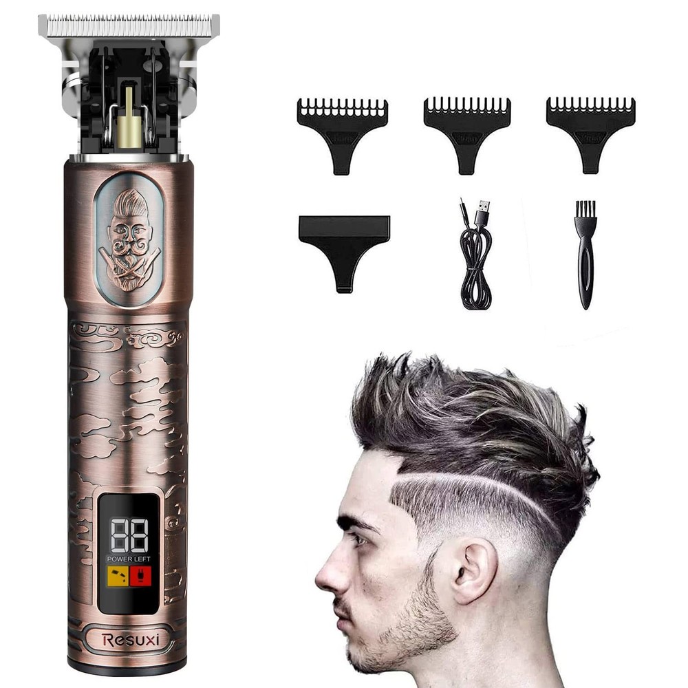 Professional Cordless Hair & Beard Clippers for Men - Ornate Design Trimmer & Edger