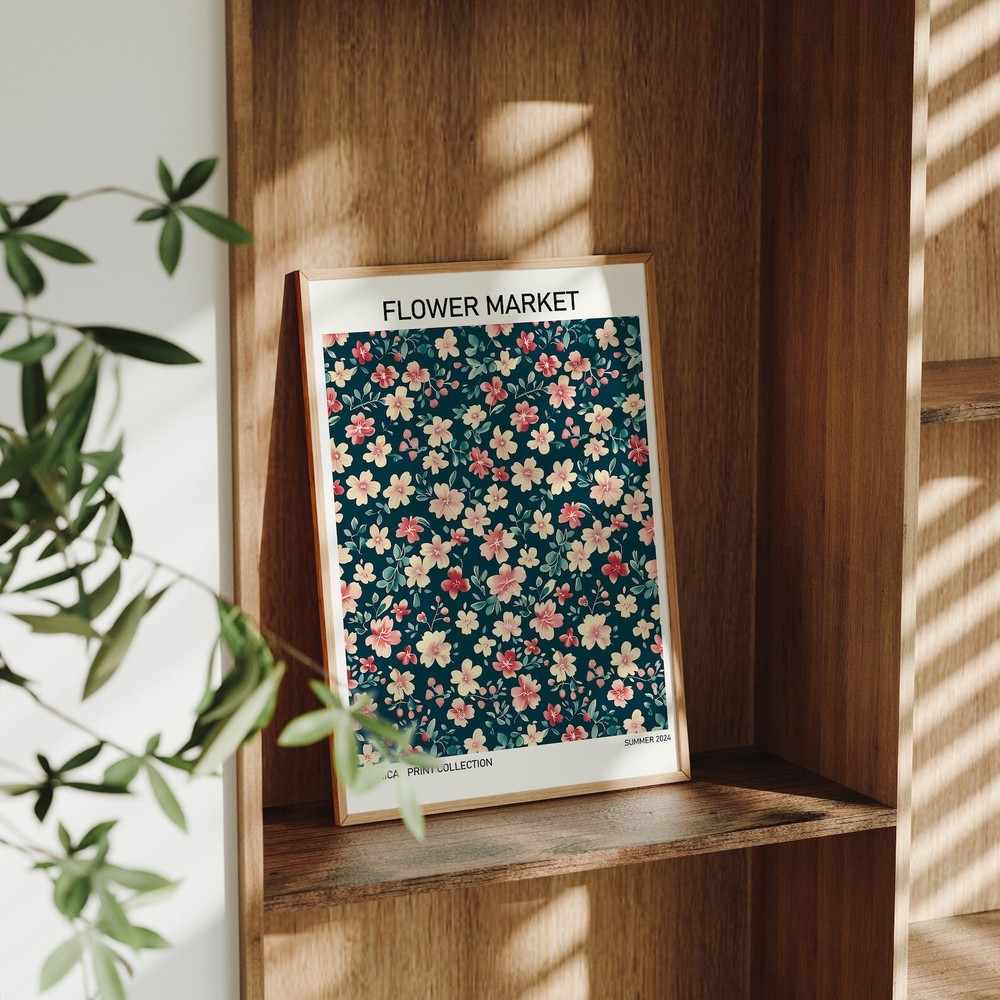 Botanical Wall Art Flower Market Poster Floral Wall Art Flower Market Print