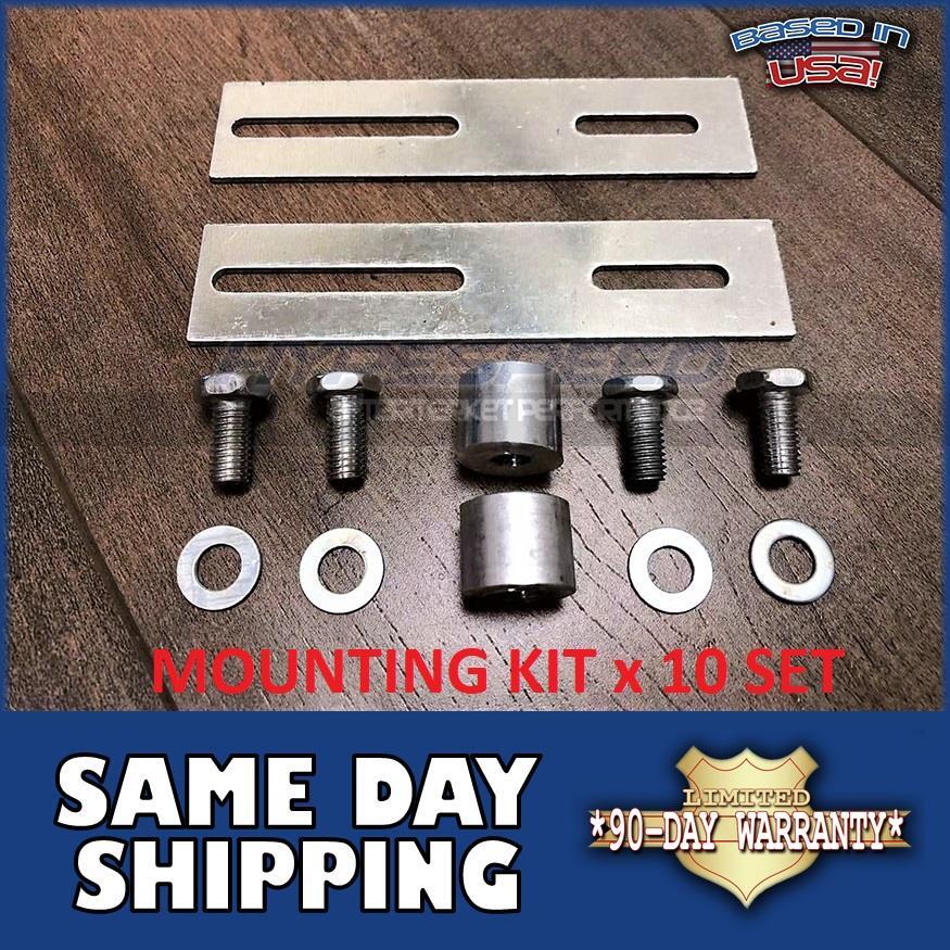 LOT 10 Turbo Aluminum FMIC Intercooler Mounting Kit Brackets Bungs Bolts Washers