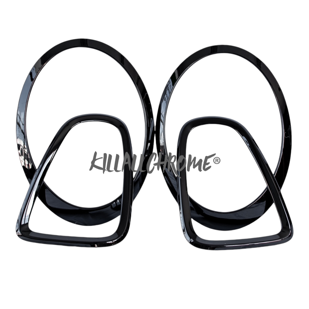 Fits MINI R59 Front Headlight & Rear Tail Light Covers Piano Black Gloss Cooper