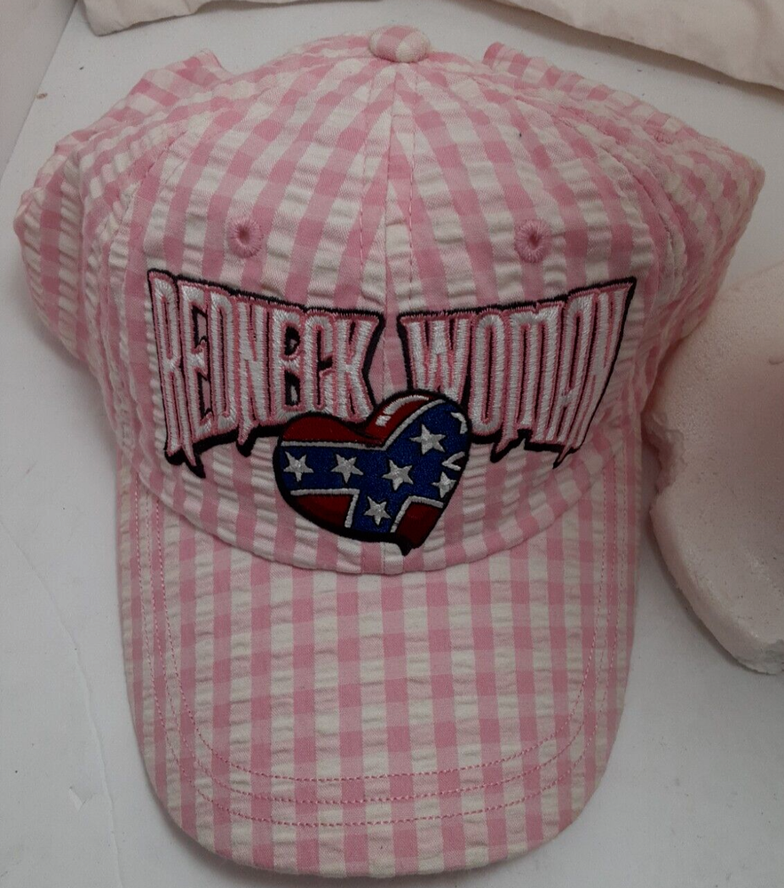 Red Neck  Woman Hat Heart shape flag Heart shaped flag pink hat