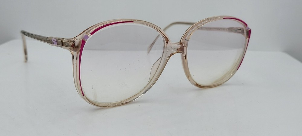 Vintage SI2 Purple Translucent Oval Sunglass Frames Only-image