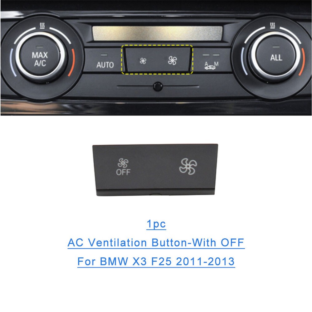 Front Dashboard AC Ventilation Switch Button Cover Fit For BMW X3 F25 2011-2013