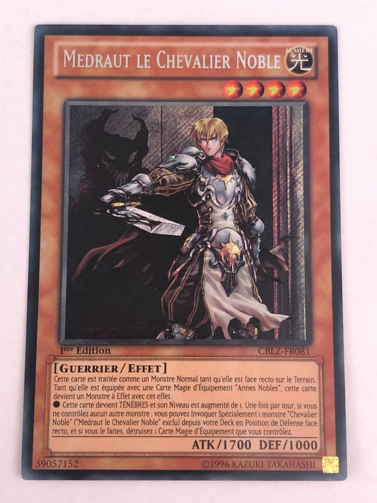 Yu-Gi-Oh JCC Medraut Noble Knight CBLZ-FR081 Trading Card