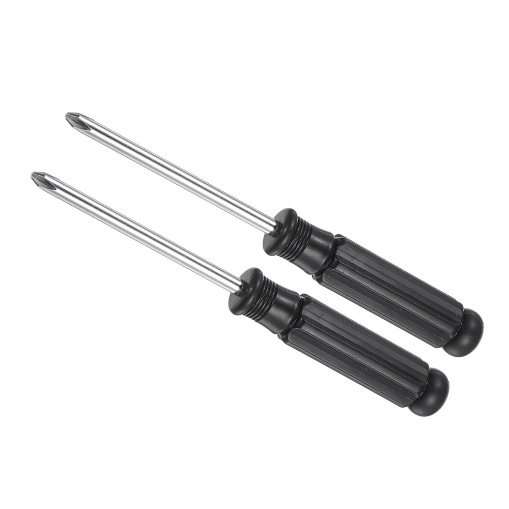 2-Pack Small Phillips Screwdriver 5.0mm 142mm with Black Handle