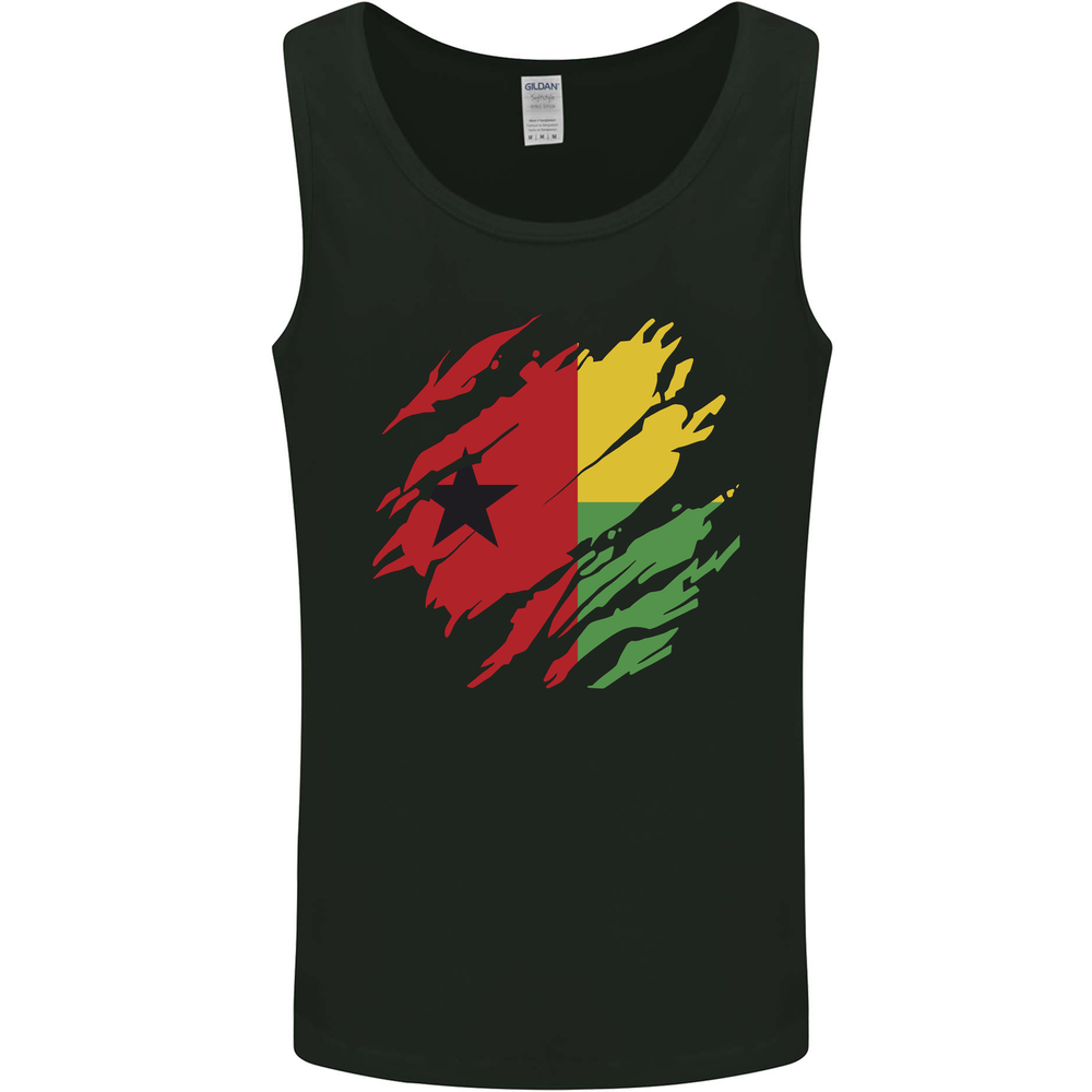 Torn Guinea-Bissau Flag Day Football Mens Vest Tank Top