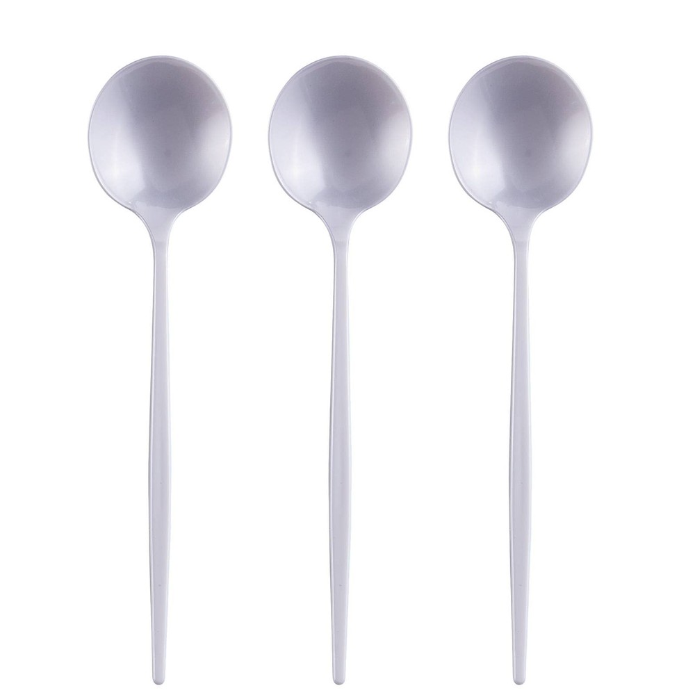 Opulence Collection Heavy Duty Disposable Plastic Spoons - 20 Count