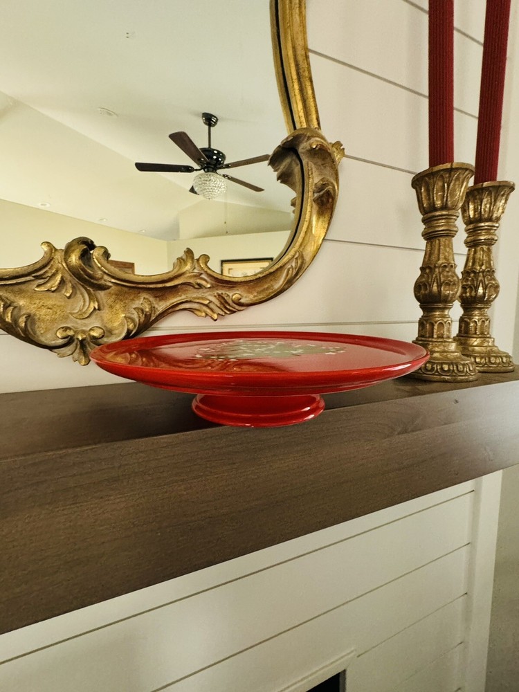 Waechtersbach Red Christmas Tree 12 3/8” Cake Stand with Pedestal SALE 60% OFF