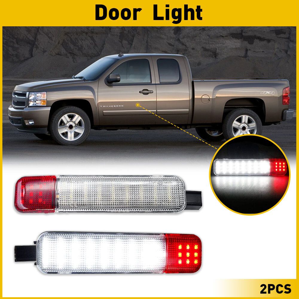 2PCS LED Door Courtesy Light For Chevy Silverado Suburban Tahoe GMC Sierra Yukon