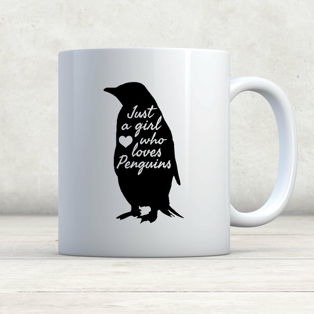 Penguin Lover Mug for Women - Just a Girl Who Adores Penguins Coffee Cup