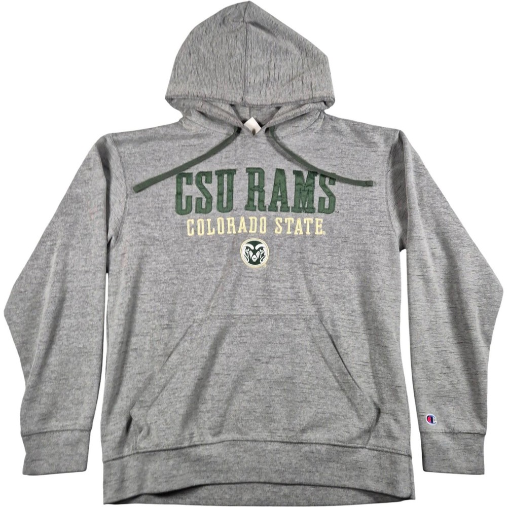 Champion CSU Rams Hoodie Men's M Grey Graphic Print Athleticwear