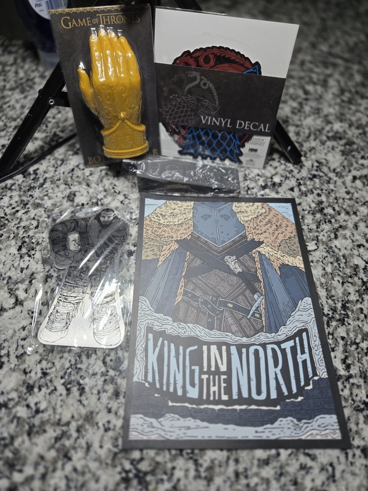 Culturefly Game of Thrones Licensed Lot Decals Bottle Openers Poster Hodor Stop