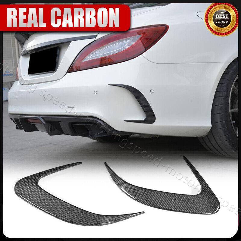 Carbon Rear Bumper Spoiler Vents For Benz W218 CLS400 CLS550 CLS63  15-17