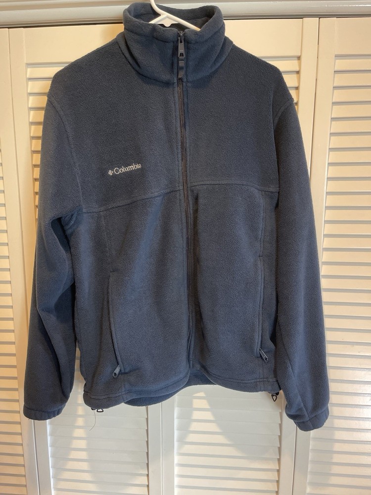 Columbia Men's Small Blue Full Zip Fleece Jacket for Outdoor Adventures