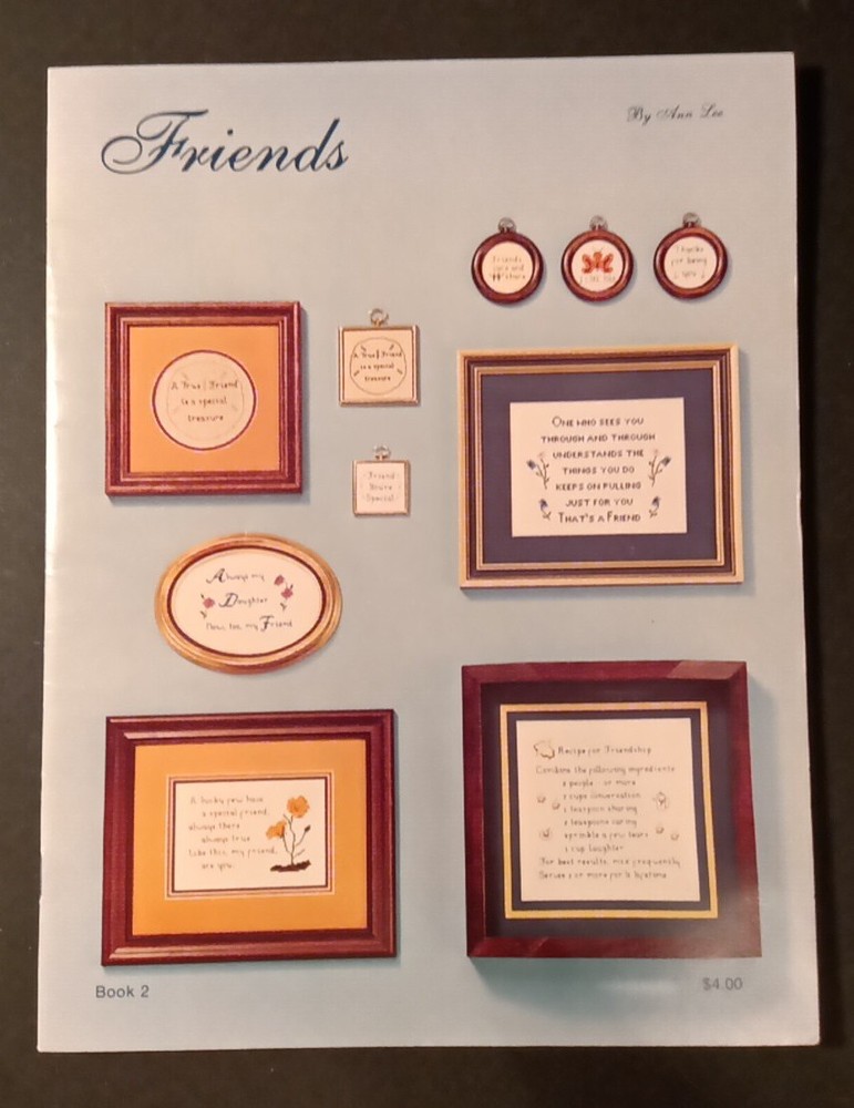 FRIENDS -  17 Designs Counted Cross Stitch Leaflet by Ann Lee Designs