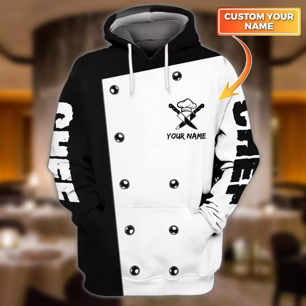 Chef Uniform Print Hoodie Cooking Shirt Ideal Chef Gift