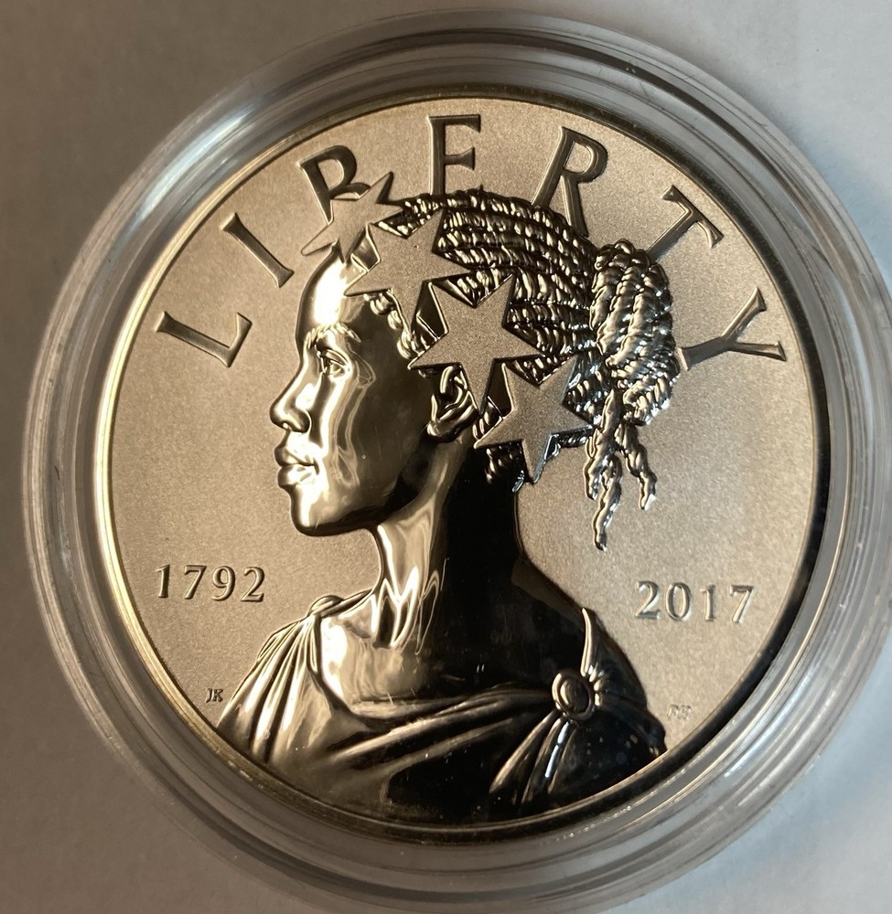 2017-P Reverse Proof 225th Anniversary American Liberty Silver Medal 1oz (Spots)