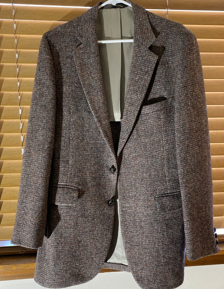 Vintage Harris Tweed Handwoven Scottish Wool Men’s Vintage Blazer