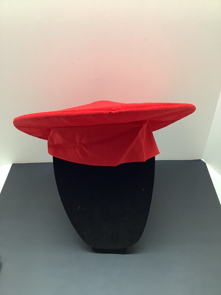 Red African Zulu Bucket Hat with Adjustable Band Tie Back One Size Omari NOS-image