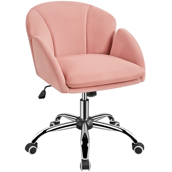 Modern Swivel Makeup Vanity Chair with Armrests for Home Office