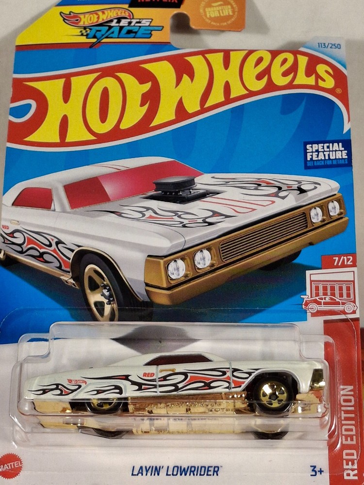 Hot Wheels 2024 Target Red Edition Layin Lowrider White 5SPs #113
