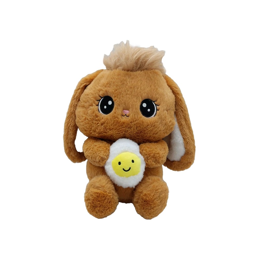 Walmart Plush Brown Bunny Holding Egg Stuffed 12