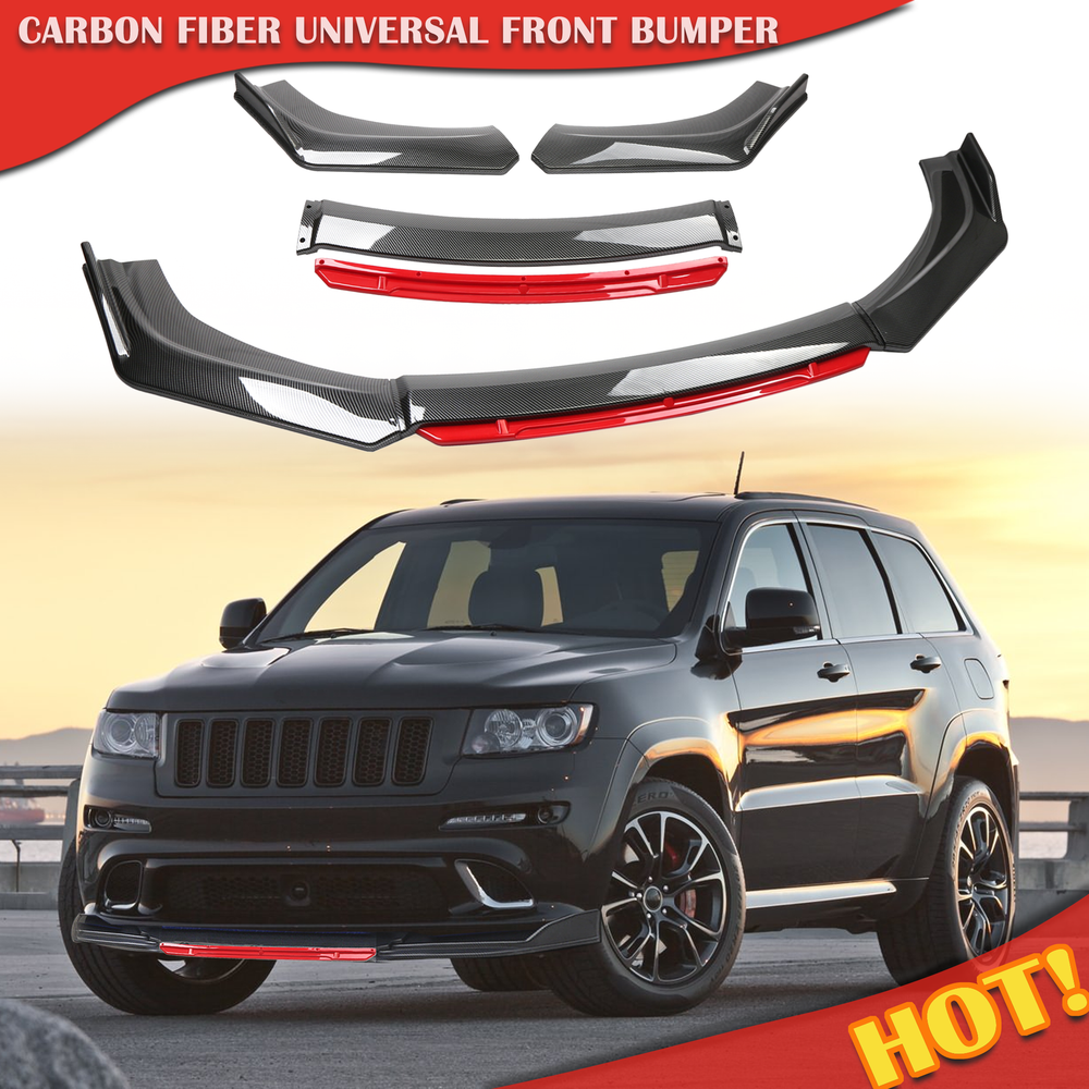 Front Bumper Lip Spoiler Splitter Carbon Red For Jeep Grand Cherokee SRT8/SRT