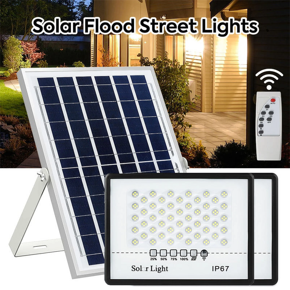 300W LED Solar Flood Lights Outdoor Street Light Dusk to Dawn Flood Wall Lamp US