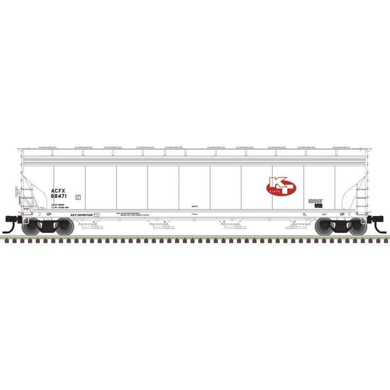 Atlas N Scale 50006982 ACF 5800 Centerflow Covered Hopper KT Clays Road # 68471