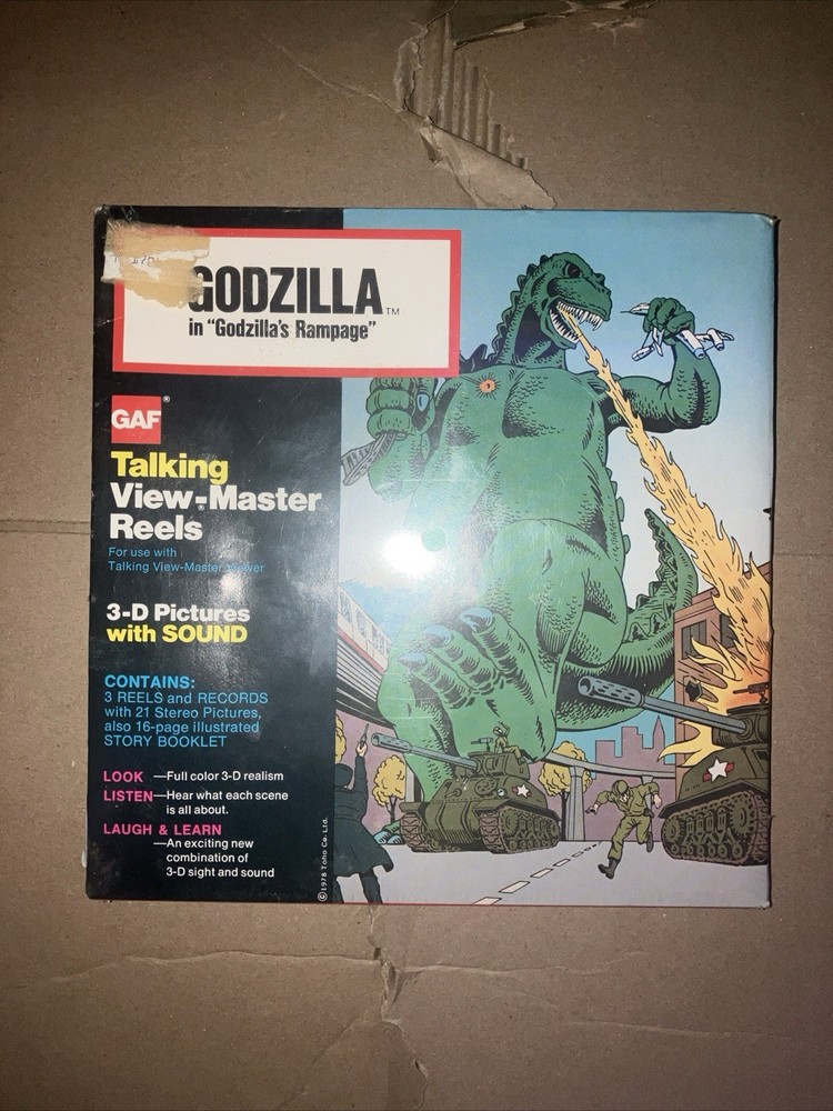 RARE 1978 Godzilla GAF Vintage Talking View Master Sealed in Box Brand New