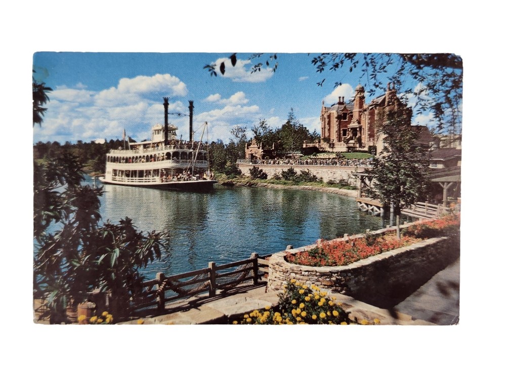 Vintage Walt Disney World Florida Rivers of America Sternwheeler Postcard