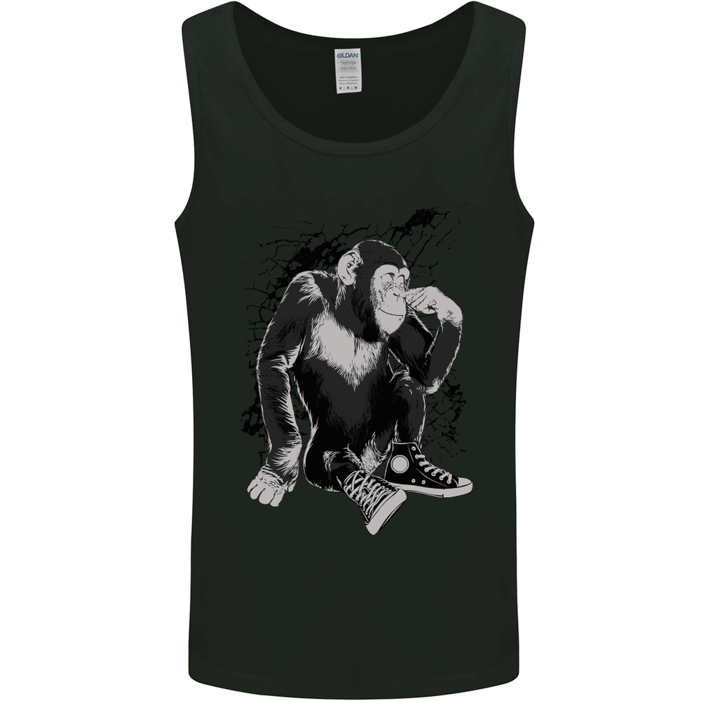 Chilled Out Chimp Chimpanzee Monkey Mens Vest Tank Top