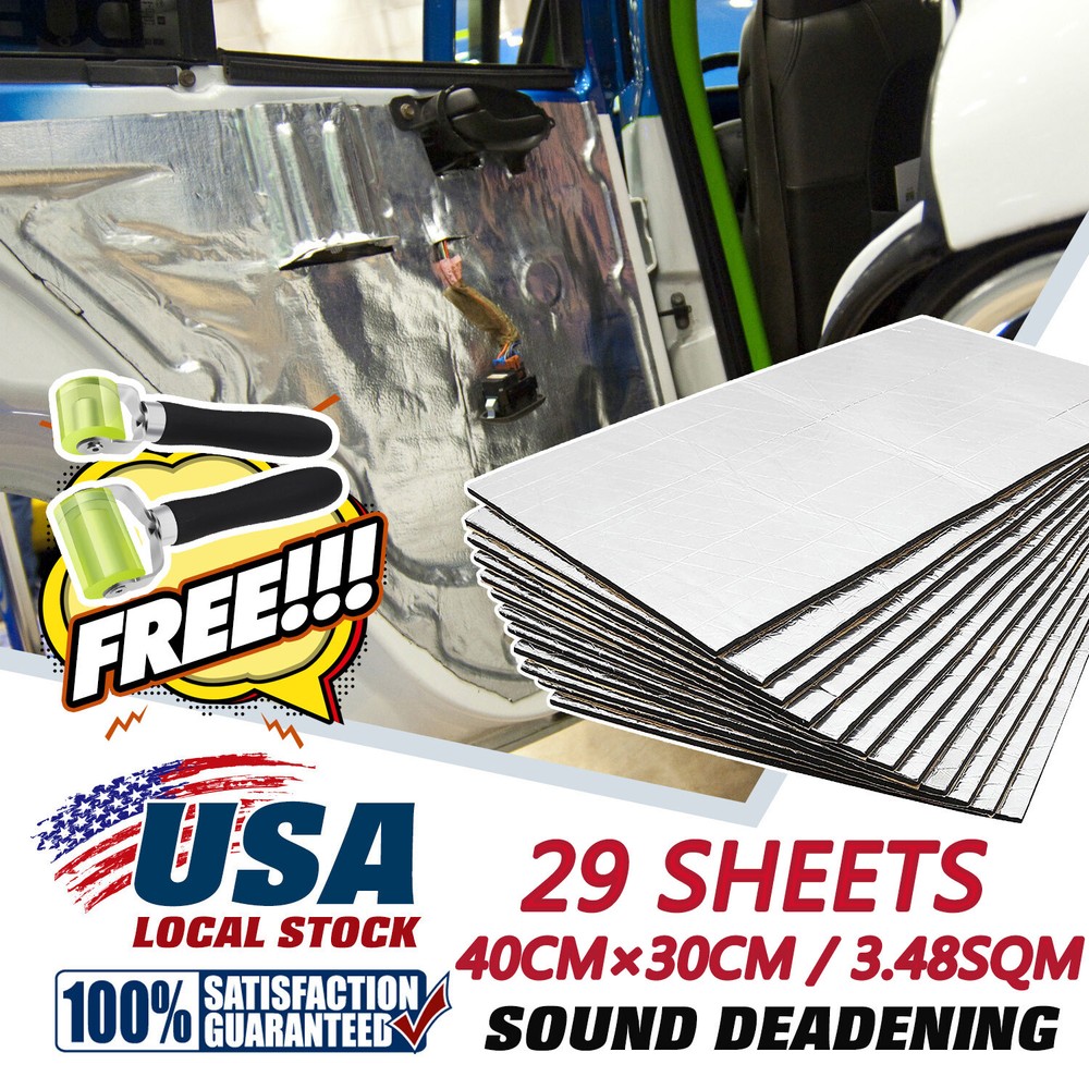 Heat Shield Insulation Car Fender Sound Deadener Mat-Auto NoiseProofing 16