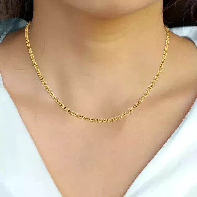 12.5 Ct 3mm Lab-Created Citrine Tennis Necklace in 14K Yellow Gold Plated 16 Inch  