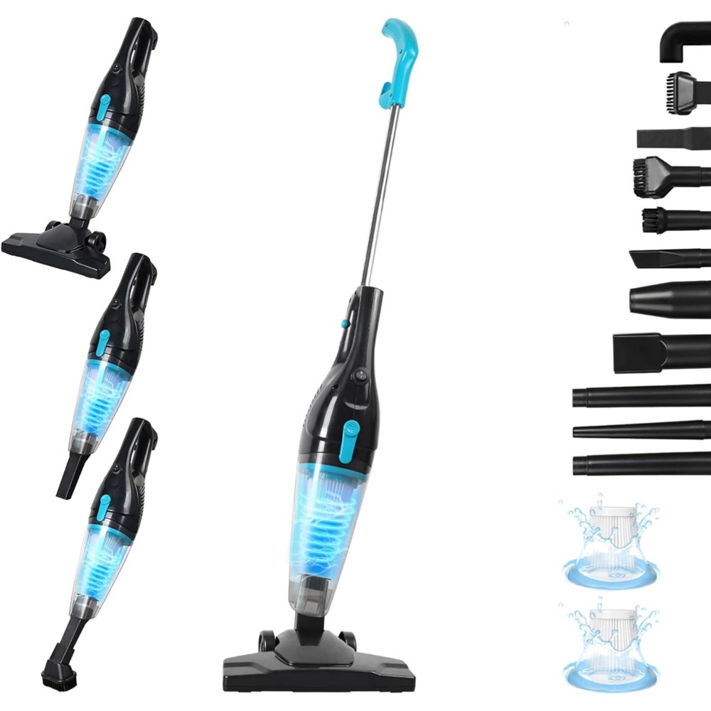 Corded Vacuum Cleaner 15KPa Suction 400W Lightweight Bagless Stick Handheld