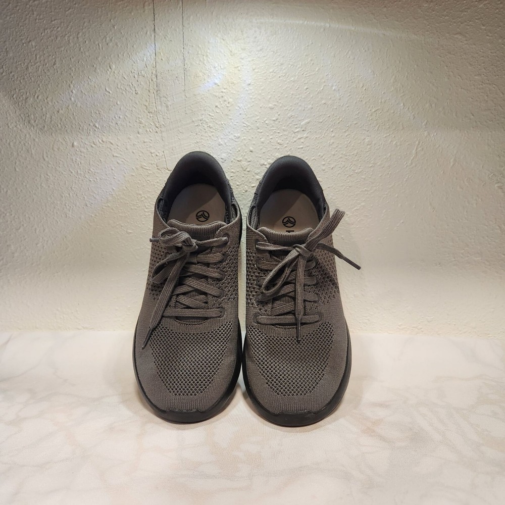 Kizik Womens Lima Sneakers Size 7.5W Gray Breathable Knit Comfort Rubber Sole