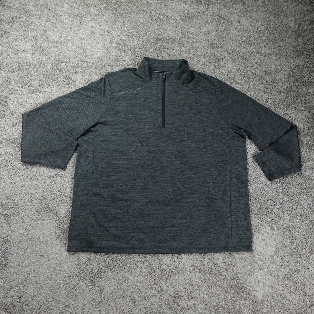 Vineyard Vines 1/4 Zip Pullover Mens 2XLT Tall Heather Gray Performance Stankaty