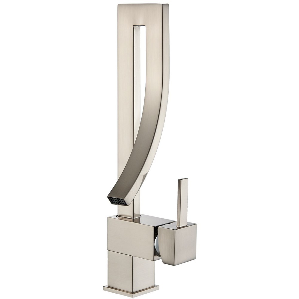 Brushed Nickel Waterfall Bathroom Vessel Sink Faucet Single Handle Mixer Tap