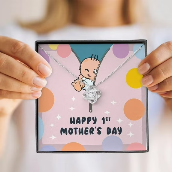 First-Time Mom Necklace, Personalized Gift for Mum-to-Be