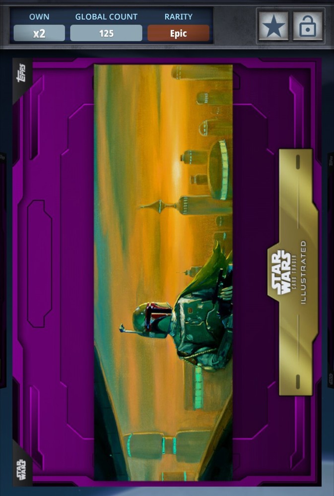 Star Wars Card Trader 2023 Epic Purple CTI Boba Fett Cloud City 125cc