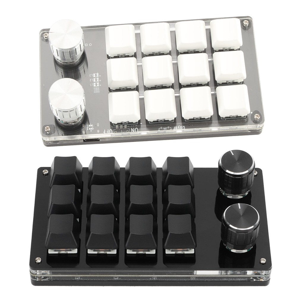 One Handed Macro Mechanical Keyboard 12Key Multifunction DIY Programmable Keypad