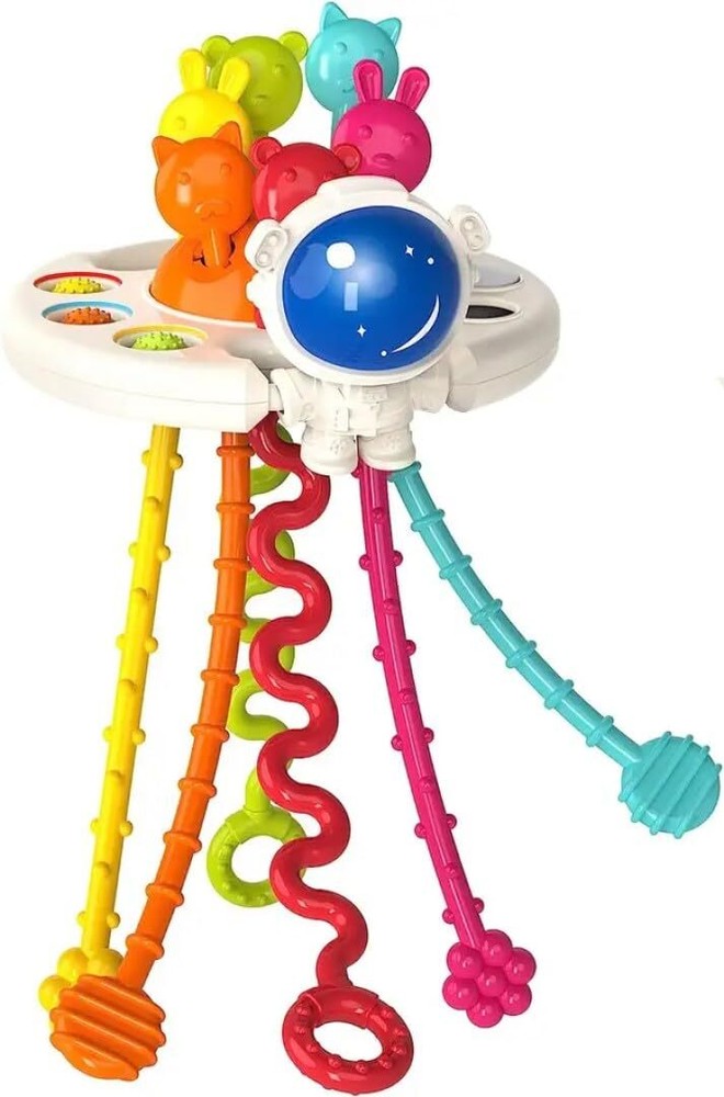 Yummy Baby Montessori Sensory Toy for Babies 18+ Months Silicone Pull String ...