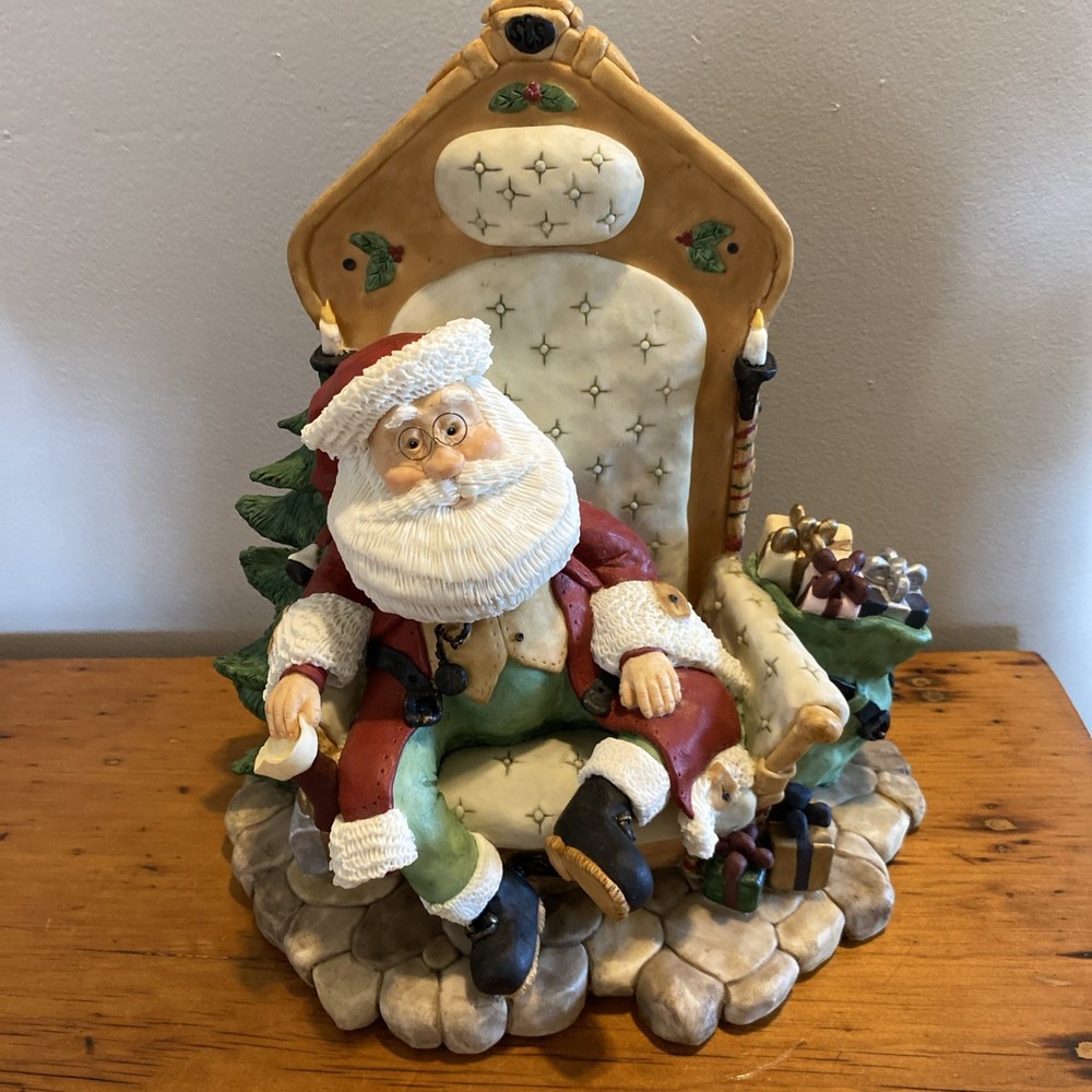 Dennis Brown Clay Polymer Santa Sculpture Original Christmas Art
